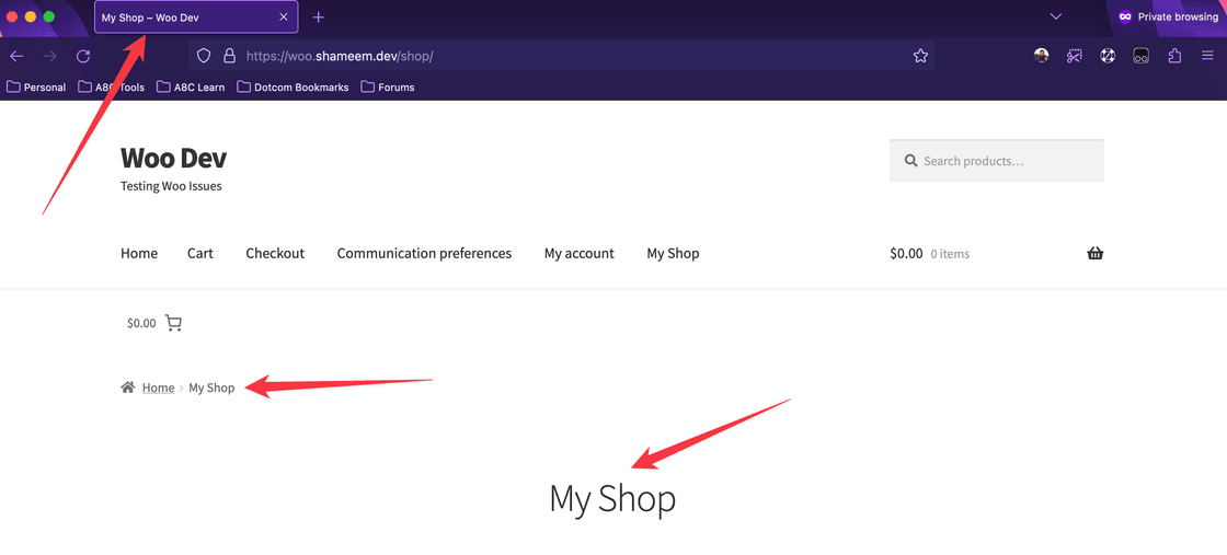 Change WooCommerce Shop Page Title